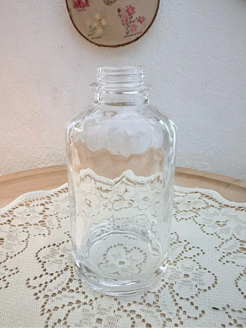 Clear Glass Bud Vase Bottle For Dried or Fresh Flowers - Picture 1 of 6